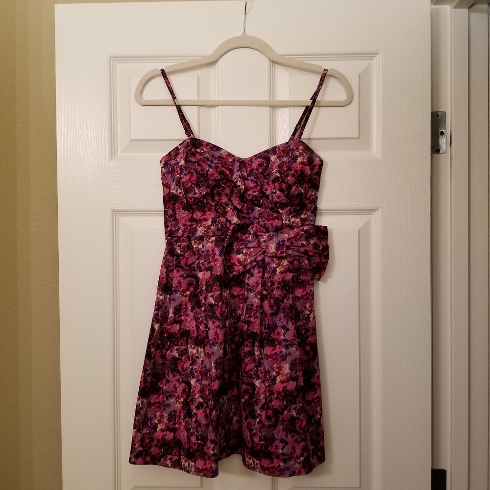 Floral Boutique Dress with Bow